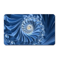 Blue Fractal Abstract Spiral Magnet (rectangular) by Nexatart