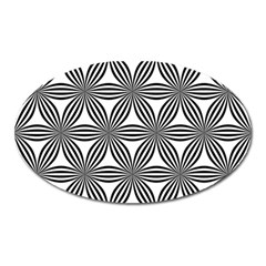 Seamless Pattern Repeat Line Oval Magnet by Nexatart