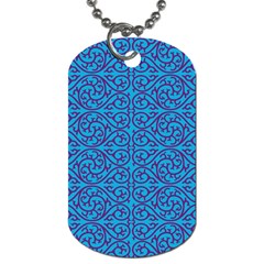 Monogram Blue Purple Background Dog Tag (one Side) by Nexatart