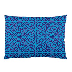 Monogram Blue Purple Background Pillow Case by Nexatart