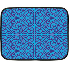 Monogram Blue Purple Background Double Sided Fleece Blanket (mini)  by Nexatart