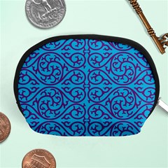 Monogram Blue Purple Background Accessory Pouches (medium)  by Nexatart