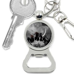 Awesome Wild Black Horses Running In The Night Bottle Opener Key Chains by FantasyWorld7