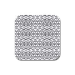 Seamless Pattern Monochrome Repeat Rubber Square Coaster (4 Pack)  by Nexatart