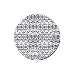 Seamless Pattern Monochrome Repeat Rubber Coaster (round)  by Nexatart