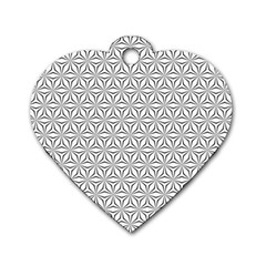 Seamless Pattern Monochrome Repeat Dog Tag Heart (two Sides) by Nexatart