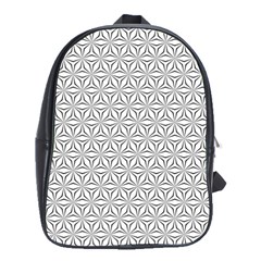 Seamless Pattern Monochrome Repeat School Bag (large) by Nexatart