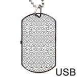 Seamless Pattern Monochrome Repeat Dog Tag USB Flash (Two Sides) Back