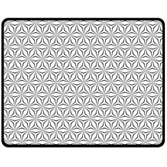 Seamless Pattern Monochrome Repeat Double Sided Fleece Blanket (medium)  by Nexatart