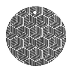 Cube Pattern Cube Seamless Repeat Ornament (round) by Nexatart