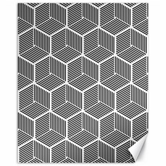 Cube Pattern Cube Seamless Repeat Canvas 16  X 20   by Nexatart