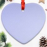 Zigzag Chevron Thin Pattern Ornament (Heart) Front