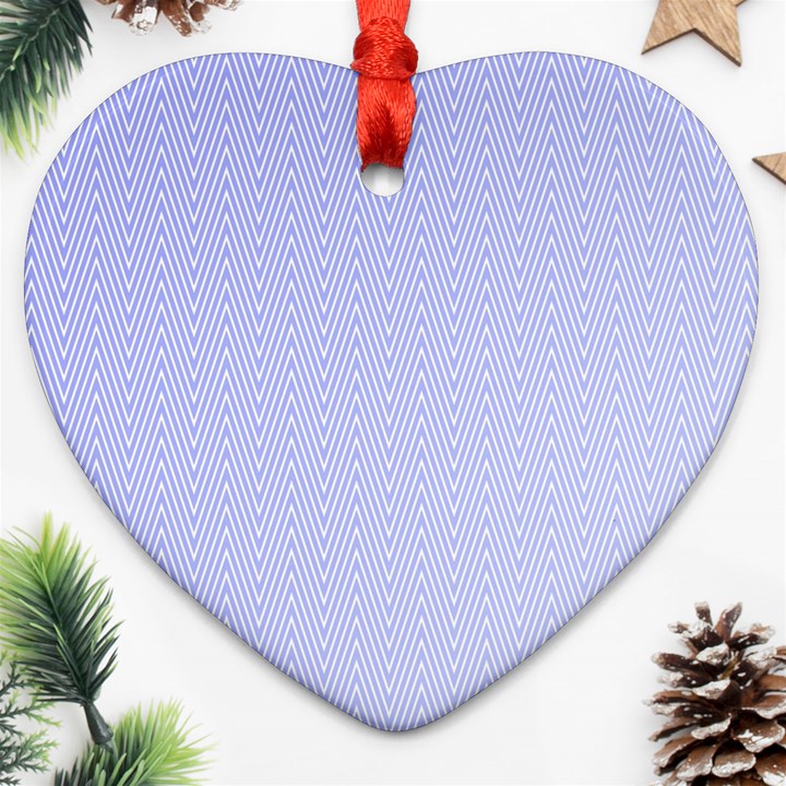 Zigzag Chevron Thin Pattern Ornament (Heart)