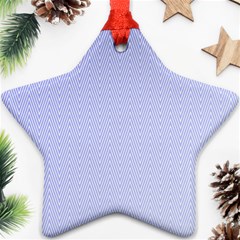 Zigzag Chevron Thin Pattern Star Ornament (two Sides) by Nexatart