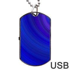 Blue Background Abstract Blue Dog Tag Usb Flash (two Sides) by Nexatart