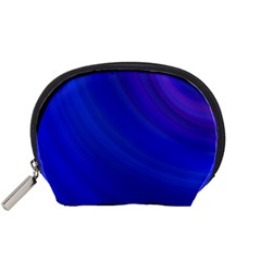 Blue Background Abstract Blue Accessory Pouches (small)  by Nexatart