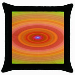 Ellipse Background Orange Oval Throw Pillow Case (black) by Nexatart