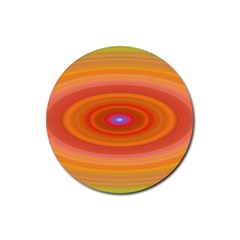 Ellipse Background Orange Oval Rubber Coaster (round)  by Nexatart