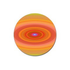 Ellipse Background Orange Oval Magnet 3  (round) by Nexatart