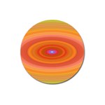 Ellipse Background Orange Oval Magnet 3  (Round) Front