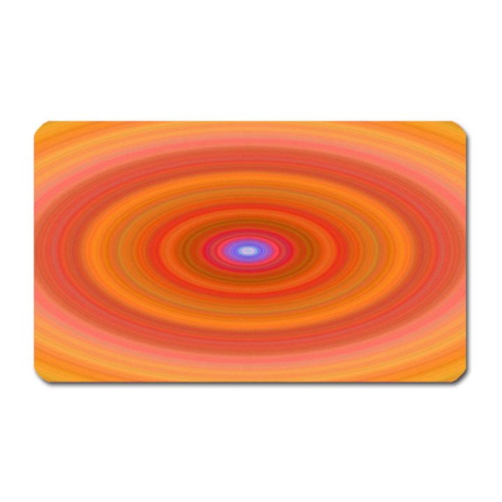 Ellipse Background Orange Oval Magnet (Rectangular)