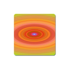 Ellipse Background Orange Oval Square Magnet by Nexatart