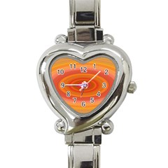 Ellipse Background Orange Oval Heart Italian Charm Watch by Nexatart