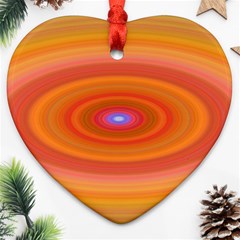 Ellipse Background Orange Oval Heart Ornament (two Sides) by Nexatart