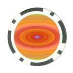 Ellipse Background Orange Oval Poker Chip Card Guard Back