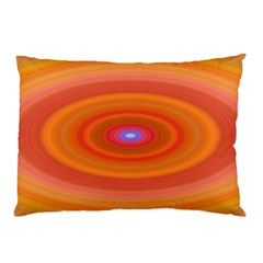 Ellipse Background Orange Oval Pillow Case