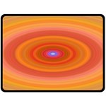 Ellipse Background Orange Oval Fleece Blanket (Large)  80 x60  Blanket Front