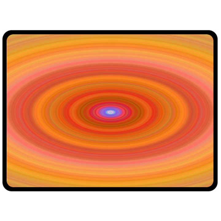 Ellipse Background Orange Oval Fleece Blanket (Large) 