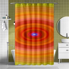 Ellipse Background Orange Oval Shower Curtain 48  X 72  (small)  by Nexatart