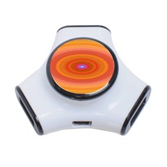 Ellipse Background Orange Oval 3-port Usb Hub by Nexatart