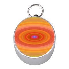 Ellipse Background Orange Oval Mini Silver Compasses by Nexatart