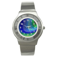 Space Design Abstract Sky Storm Stainless Steel Watch by Nexatart