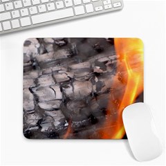 Fireplace Flame Burn Firewood Large Mousepads by Nexatart