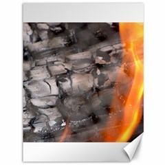 Fireplace Flame Burn Firewood Canvas 36  X 48   by Nexatart