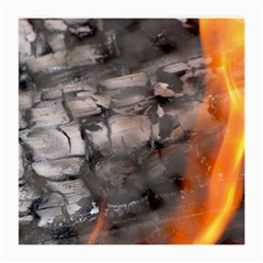 Fireplace Flame Burn Firewood Medium Glasses Cloth (2-side) by Nexatart