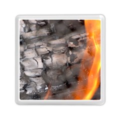 Fireplace Flame Burn Firewood Memory Card Reader (square)  by Nexatart