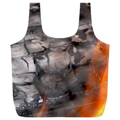 Fireplace Flame Burn Firewood Full Print Recycle Bags (l)  by Nexatart