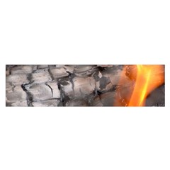 Fireplace Flame Burn Firewood Satin Scarf (oblong) by Nexatart