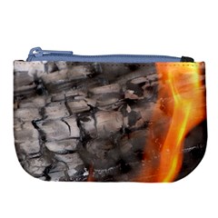 Fireplace Flame Burn Firewood Large Coin Purse