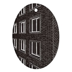 Graphics House Brick Brick Wall Ornament (oval) by Nexatart