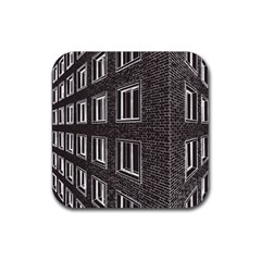 Graphics House Brick Brick Wall Rubber Coaster (square)  by Nexatart