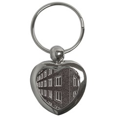 Graphics House Brick Brick Wall Key Chains (heart)  by Nexatart