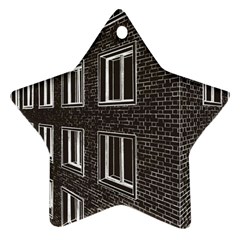 Graphics House Brick Brick Wall Star Ornament (two Sides) by Nexatart