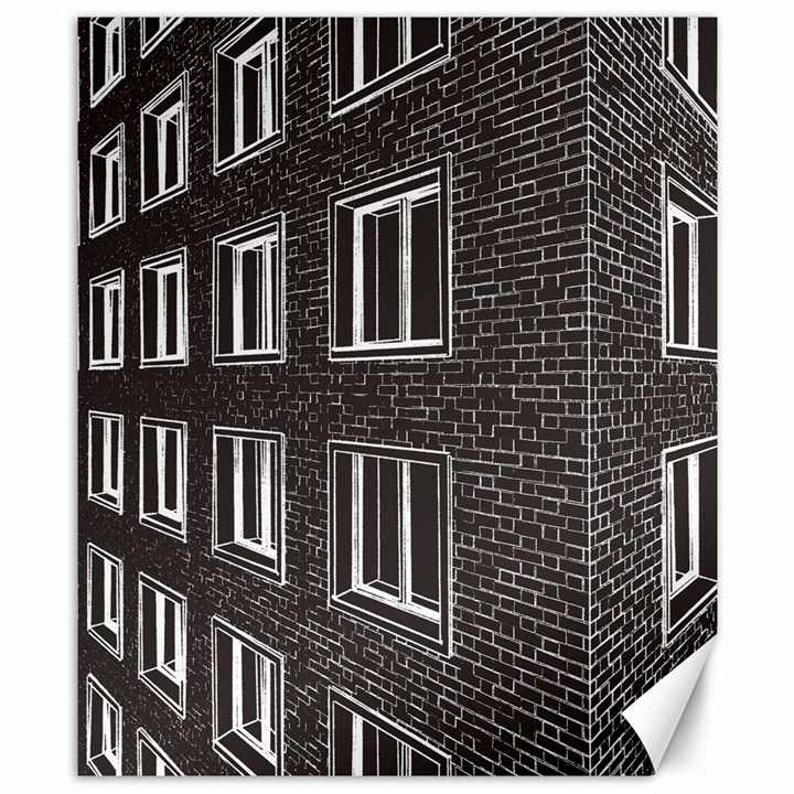 Graphics House Brick Brick Wall Canvas 8  x 10 