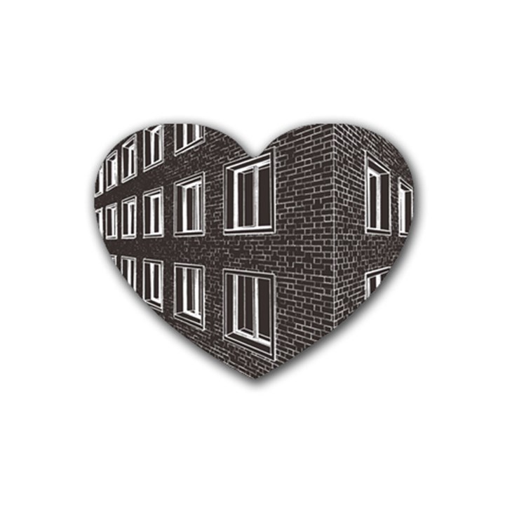 Graphics House Brick Brick Wall Heart Coaster (4 pack) 