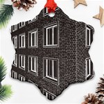 Graphics House Brick Brick Wall Snowflake Ornament (Two Sides) Front